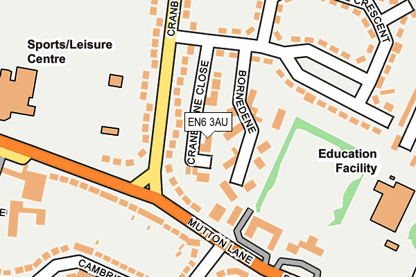 EN6 3AU map - OS OpenMap – Local (Ordnance Survey) EN6 3AU map - OS OpenMap – Local (Ordnance Survey)