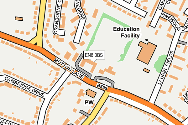 EN6 3BS map - OS OpenMap – Local (Ordnance Survey) EN6 3BS map - OS OpenMap – Local (Ordnance Survey)