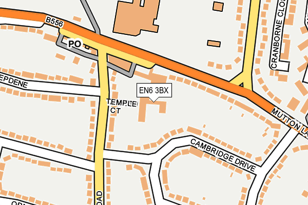 EN6 3BX map - OS OpenMap – Local (Ordnance Survey) EN6 3BX map - OS OpenMap – Local (Ordnance Survey)