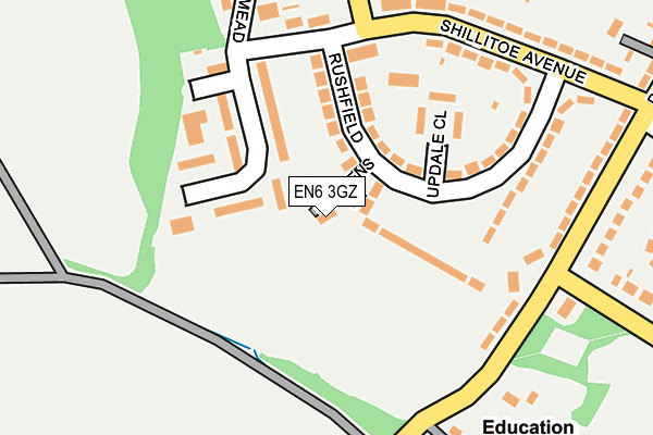 EN6 3GZ map - OS OpenMap – Local (Ordnance Survey) EN6 3GZ map - OS OpenMap – Local (Ordnance Survey)