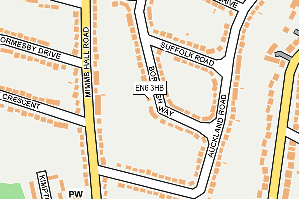 EN6 3HB map - OS OpenMap – Local (Ordnance Survey) EN6 3HB map - OS OpenMap – Local (Ordnance Survey)