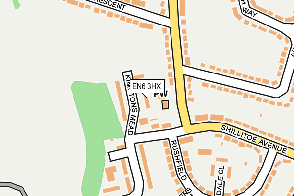 EN6 3HX map - OS OpenMap – Local (Ordnance Survey) EN6 3HX map - OS OpenMap – Local (Ordnance Survey)
