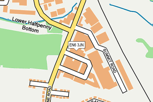 EN6 3JN map - OS OpenMap – Local (Ordnance Survey) EN6 3JN map - OS OpenMap – Local (Ordnance Survey)