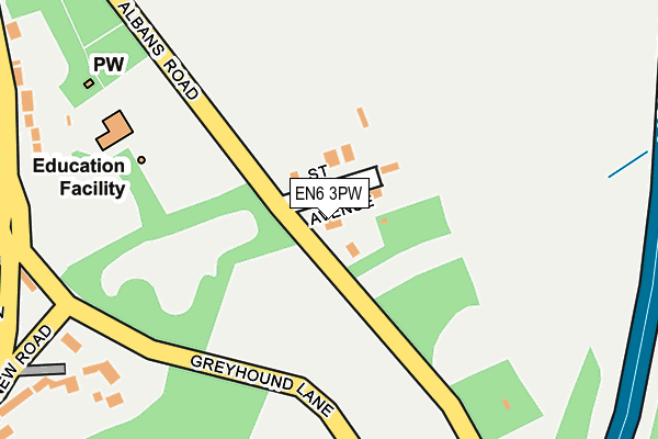 EN6 3PW map - OS OpenMap – Local (Ordnance Survey) EN6 3PW map - OS OpenMap – Local (Ordnance Survey)