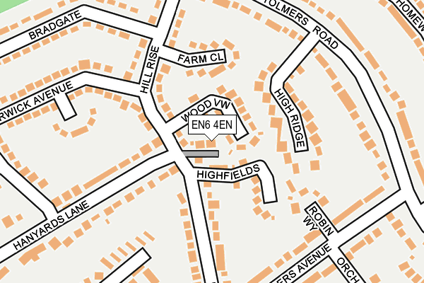 EN6 4EN map - OS OpenMap – Local (Ordnance Survey) EN6 4EN map - OS OpenMap – Local (Ordnance Survey)