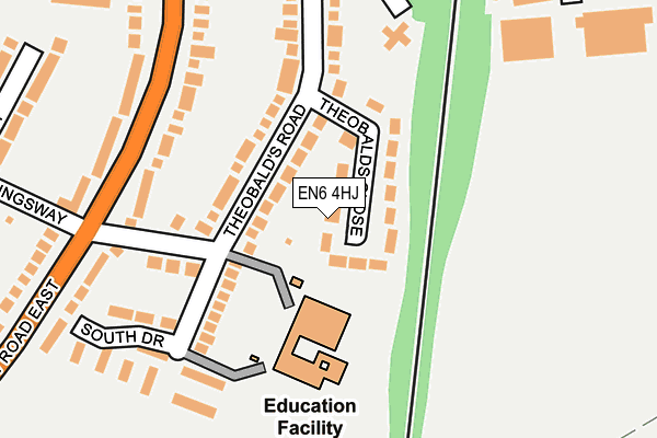 EN6 4HJ map - OS OpenMap – Local (Ordnance Survey) EN6 4HJ map - OS OpenMap – Local (Ordnance Survey)