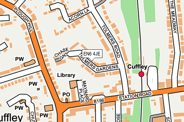 EN6 4JE map - OS OpenMap – Local (Ordnance Survey) EN6 4JE map - OS OpenMap – Local (Ordnance Survey)