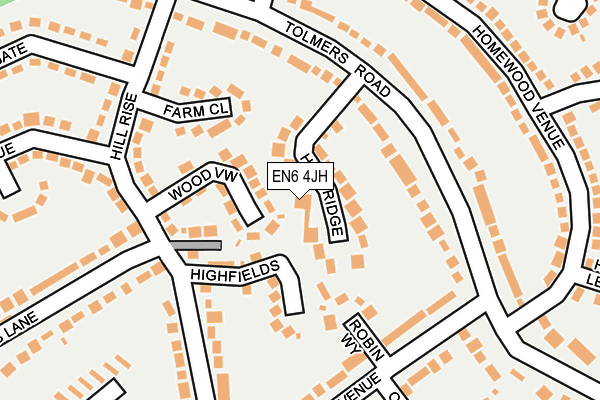 EN6 4JH map - OS OpenMap – Local (Ordnance Survey) EN6 4JH map - OS OpenMap – Local (Ordnance Survey)