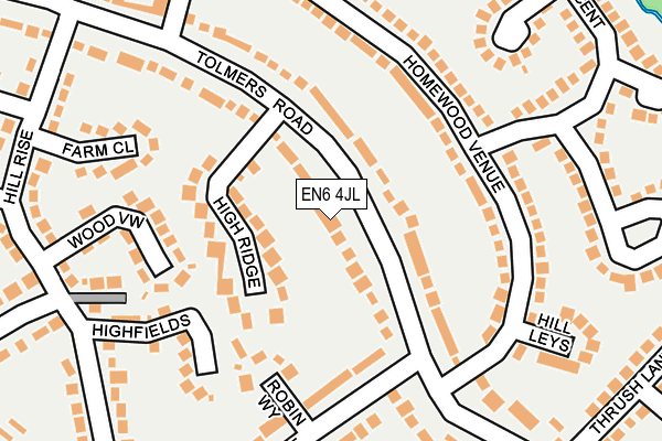 EN6 4JL map - OS OpenMap – Local (Ordnance Survey) EN6 4JL map - OS OpenMap – Local (Ordnance Survey)