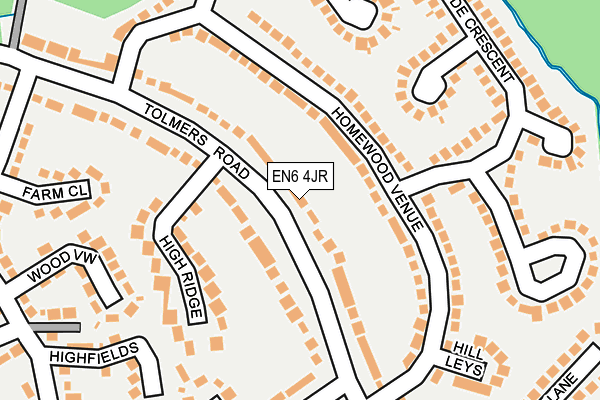 EN6 4JR map - OS OpenMap – Local (Ordnance Survey) EN6 4JR map - OS OpenMap – Local (Ordnance Survey)