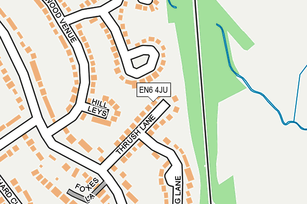 EN6 4JU map - OS OpenMap – Local (Ordnance Survey)