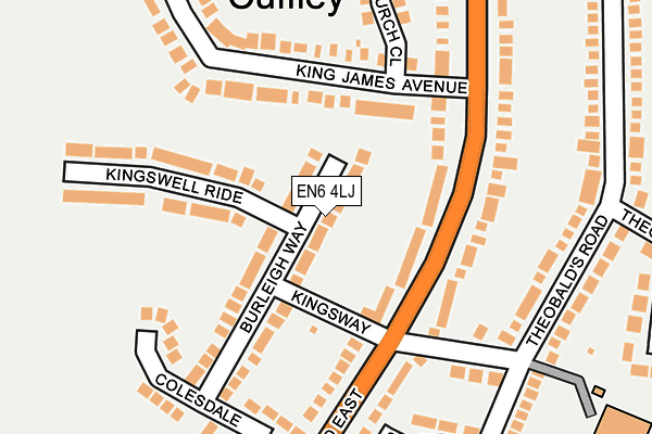 EN6 4LJ map - OS OpenMap – Local (Ordnance Survey)