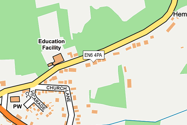 EN6 4PA map - OS OpenMap – Local (Ordnance Survey) EN6 4PA map - OS OpenMap – Local (Ordnance Survey)