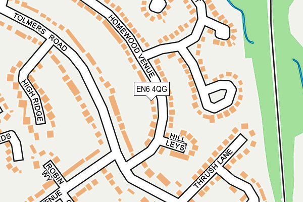 EN6 4QG map - OS OpenMap – Local (Ordnance Survey) EN6 4QG map - OS OpenMap – Local (Ordnance Survey)