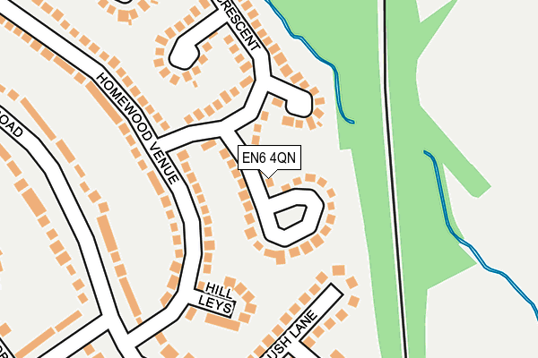 EN6 4QN map - OS OpenMap – Local (Ordnance Survey) EN6 4QN map - OS OpenMap – Local (Ordnance Survey)