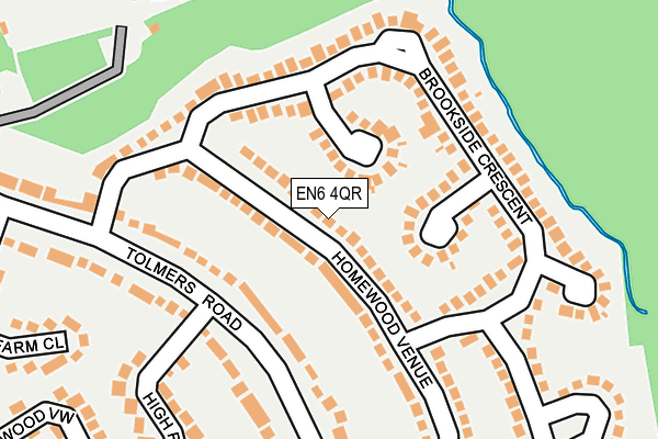 EN6 4QR map - OS OpenMap – Local (Ordnance Survey) EN6 4QR map - OS OpenMap – Local (Ordnance Survey)