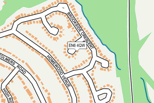 EN6 4QW map - OS OpenMap – Local (Ordnance Survey) EN6 4QW map - OS OpenMap – Local (Ordnance Survey)