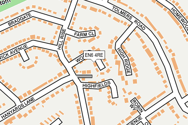 EN6 4RE map - OS OpenMap – Local (Ordnance Survey) EN6 4RE map - OS OpenMap – Local (Ordnance Survey)