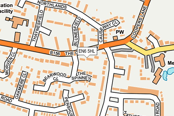 EN6 5HL map - OS OpenMap – Local (Ordnance Survey) EN6 5HL map - OS OpenMap – Local (Ordnance Survey)