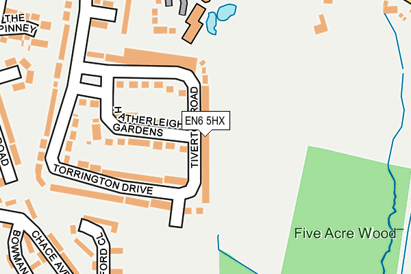 EN6 5HX map - OS OpenMap – Local (Ordnance Survey) EN6 5HX map - OS OpenMap – Local (Ordnance Survey)