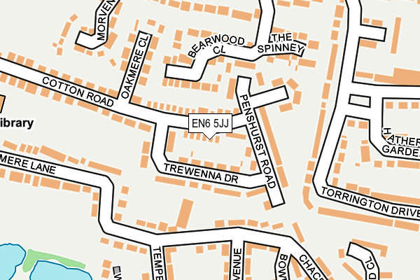 EN6 5JJ map - OS OpenMap – Local (Ordnance Survey) EN6 5JJ map - OS OpenMap – Local (Ordnance Survey)