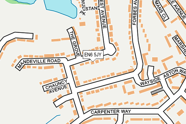 EN6 5JY map - OS OpenMap – Local (Ordnance Survey) EN6 5JY map - OS OpenMap – Local (Ordnance Survey)