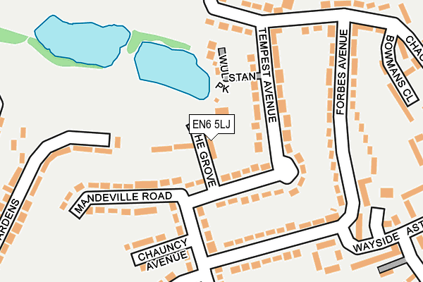 EN6 5LJ map - OS OpenMap – Local (Ordnance Survey) EN6 5LJ map - OS OpenMap – Local (Ordnance Survey)