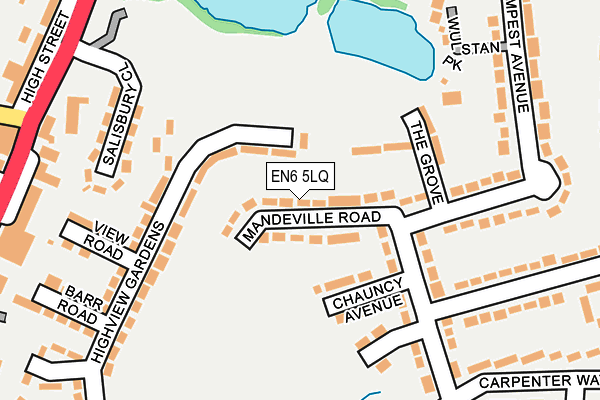 EN6 5LQ map - OS OpenMap – Local (Ordnance Survey) EN6 5LQ map - OS OpenMap – Local (Ordnance Survey)