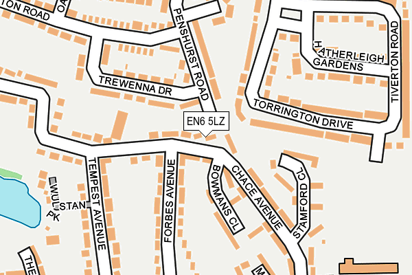 EN6 5LZ map - OS OpenMap – Local (Ordnance Survey) EN6 5LZ map - OS OpenMap – Local (Ordnance Survey)