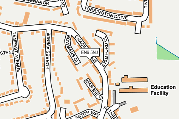 EN6 5NJ map - OS OpenMap – Local (Ordnance Survey) EN6 5NJ map - OS OpenMap – Local (Ordnance Survey)