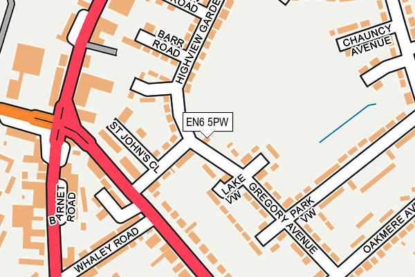 EN6 5PW map - OS OpenMap – Local (Ordnance Survey) EN6 5PW map - OS OpenMap – Local (Ordnance Survey)