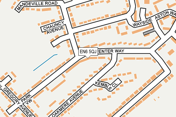 EN6 5QJ map - OS OpenMap – Local (Ordnance Survey) EN6 5QJ map - OS OpenMap – Local (Ordnance Survey)