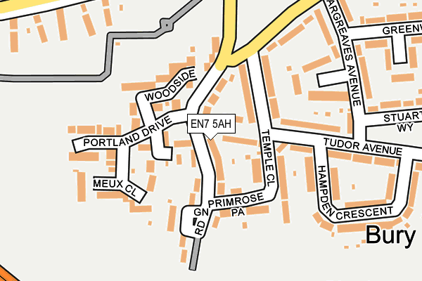 EN7 5AH map - OS OpenMap – Local (Ordnance Survey) EN7 5AH map - OS OpenMap – Local (Ordnance Survey)