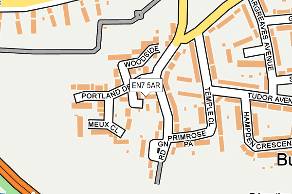 EN7 5AR map - OS OpenMap – Local (Ordnance Survey) EN7 5AR map - OS OpenMap – Local (Ordnance Survey)