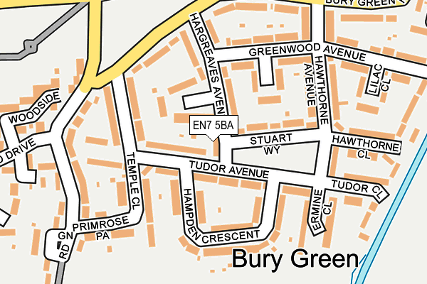 EN7 5BA map - OS OpenMap – Local (Ordnance Survey) EN7 5BA map - OS OpenMap – Local (Ordnance Survey)