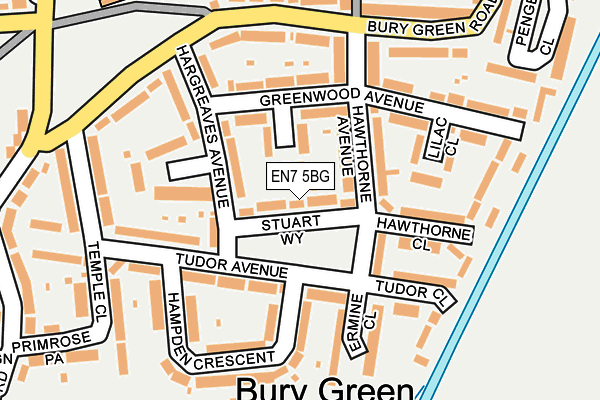 EN7 5BG map - OS OpenMap – Local (Ordnance Survey) EN7 5BG map - OS OpenMap – Local (Ordnance Survey)