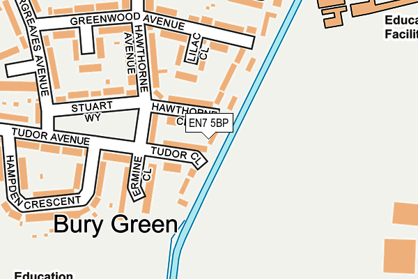 EN7 5BP map - OS OpenMap – Local (Ordnance Survey) EN7 5BP map - OS OpenMap – Local (Ordnance Survey)