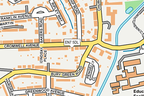 EN7 5DL map - OS OpenMap – Local (Ordnance Survey) EN7 5DL map - OS OpenMap – Local (Ordnance Survey)