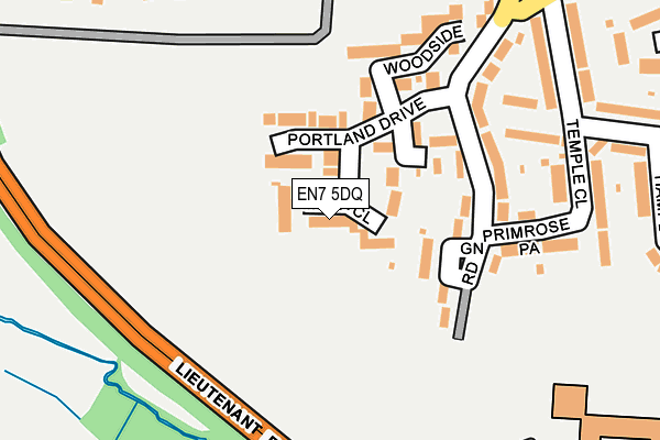 EN7 5DQ map - OS OpenMap – Local (Ordnance Survey) EN7 5DQ map - OS OpenMap – Local (Ordnance Survey)