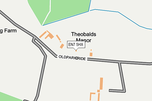 EN7 5HX map - OS OpenMap – Local (Ordnance Survey) EN7 5HX map - OS OpenMap – Local (Ordnance Survey)