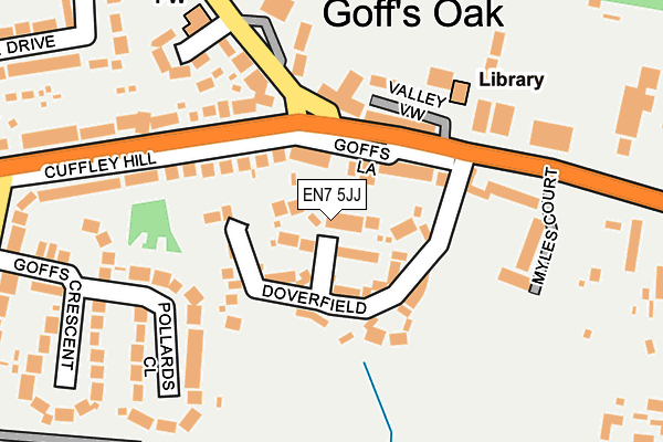 EN7 5JJ map - OS OpenMap – Local (Ordnance Survey) EN7 5JJ map - OS OpenMap – Local (Ordnance Survey)