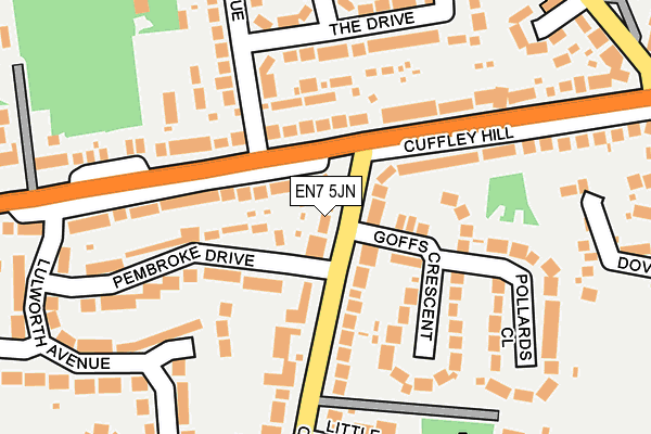 EN7 5JN map - OS OpenMap – Local (Ordnance Survey) EN7 5JN map - OS OpenMap – Local (Ordnance Survey)