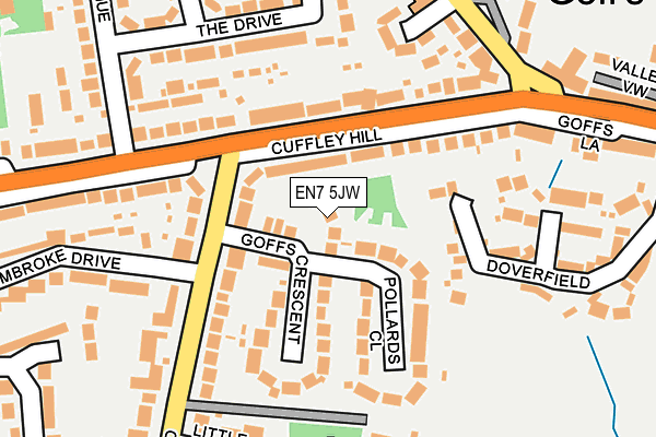 EN7 5JW map - OS OpenMap – Local (Ordnance Survey) EN7 5JW map - OS OpenMap – Local (Ordnance Survey)