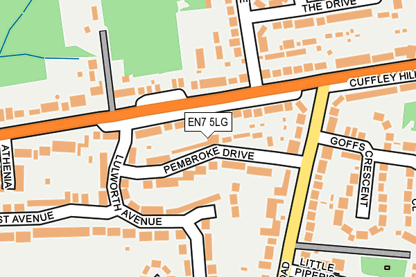 EN7 5LG map - OS OpenMap – Local (Ordnance Survey) EN7 5LG map - OS OpenMap – Local (Ordnance Survey)