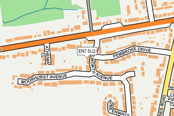 EN7 5LQ map - OS OpenMap – Local (Ordnance Survey) EN7 5LQ map - OS OpenMap – Local (Ordnance Survey)