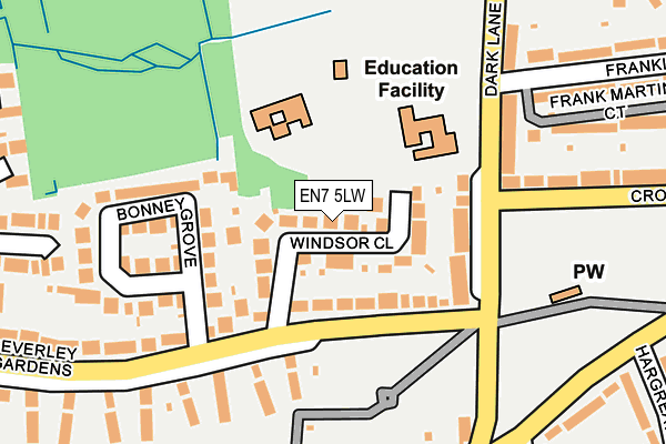EN7 5LW map - OS OpenMap – Local (Ordnance Survey) EN7 5LW map - OS OpenMap – Local (Ordnance Survey)