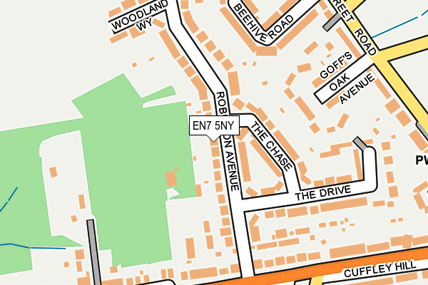 EN7 5NY map - OS OpenMap – Local (Ordnance Survey) EN7 5NY map - OS OpenMap – Local (Ordnance Survey)