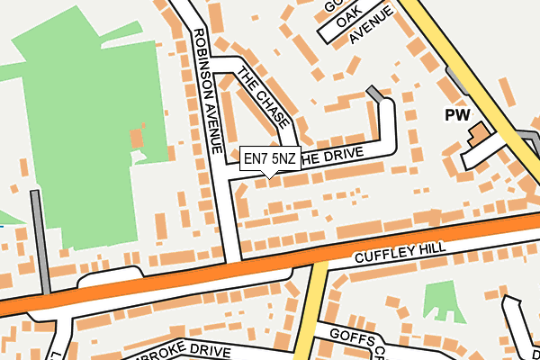 EN7 5NZ map - OS OpenMap – Local (Ordnance Survey) EN7 5NZ map - OS OpenMap – Local (Ordnance Survey)