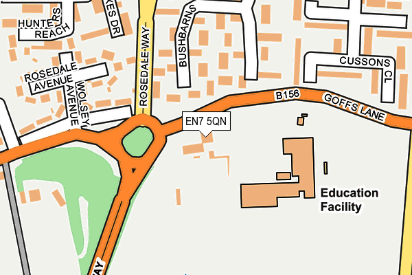 EN7 5QN map - OS OpenMap – Local (Ordnance Survey) EN7 5QN map - OS OpenMap – Local (Ordnance Survey)
