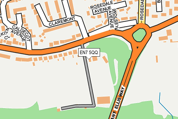 EN7 5QQ map - OS OpenMap – Local (Ordnance Survey) EN7 5QQ map - OS OpenMap – Local (Ordnance Survey)